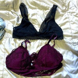 Lace Bralette Pair XS